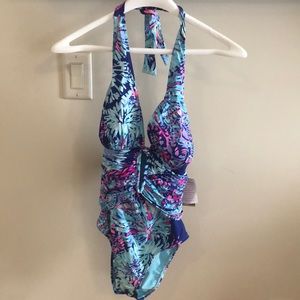 NWT Lily Pulitzer Lanai Halter one piece suit